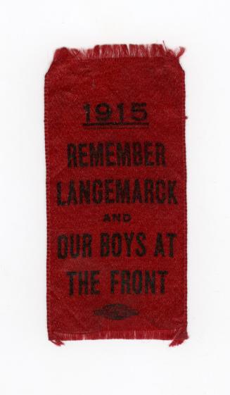 1915 Remember Langemarck and our boys at the front