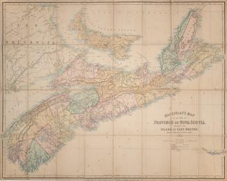 MacKinlay's map of the province of Nova Scotia including the island of Cape Breton compiled from actual & recent surveys