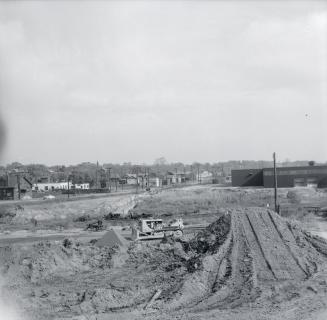 (The) Queensway, looking east from Kingsway South, during construction