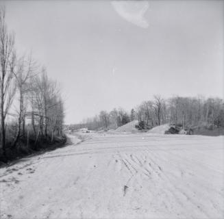 (The) Queensway, looking west from west of Ellis Avenue during construction