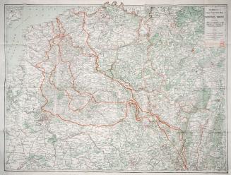 Hammond's new combination large scale war maps of the Western front and Italian front