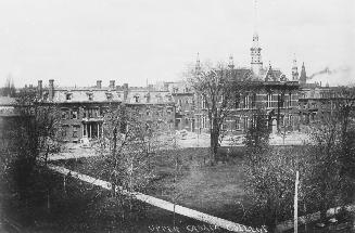 Historic photo from 1884 - General view of Upper Canada College (1831-1891) in King Street West
