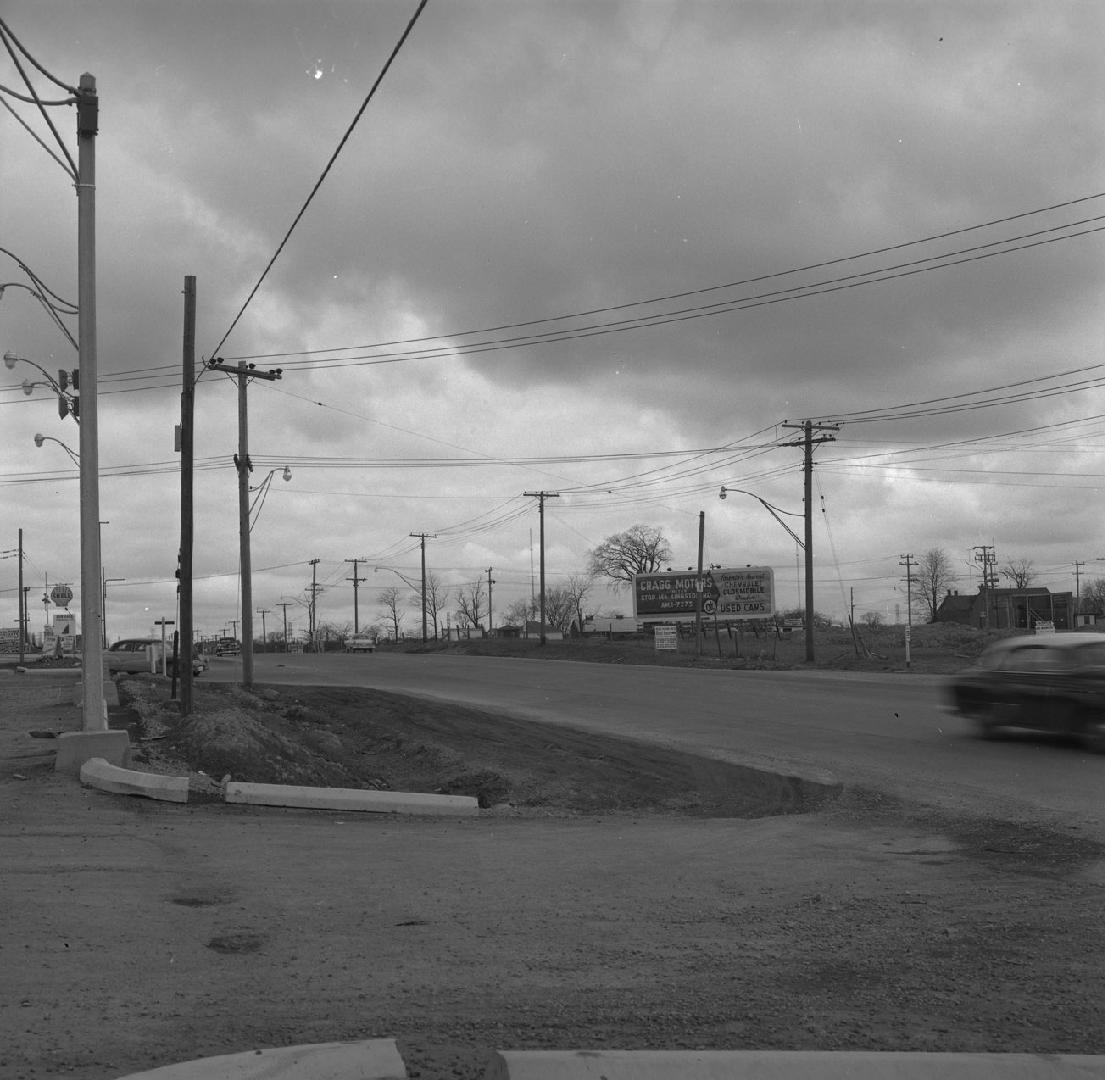 Eglinton Avenue E., looking west from e. of Danforth Road
