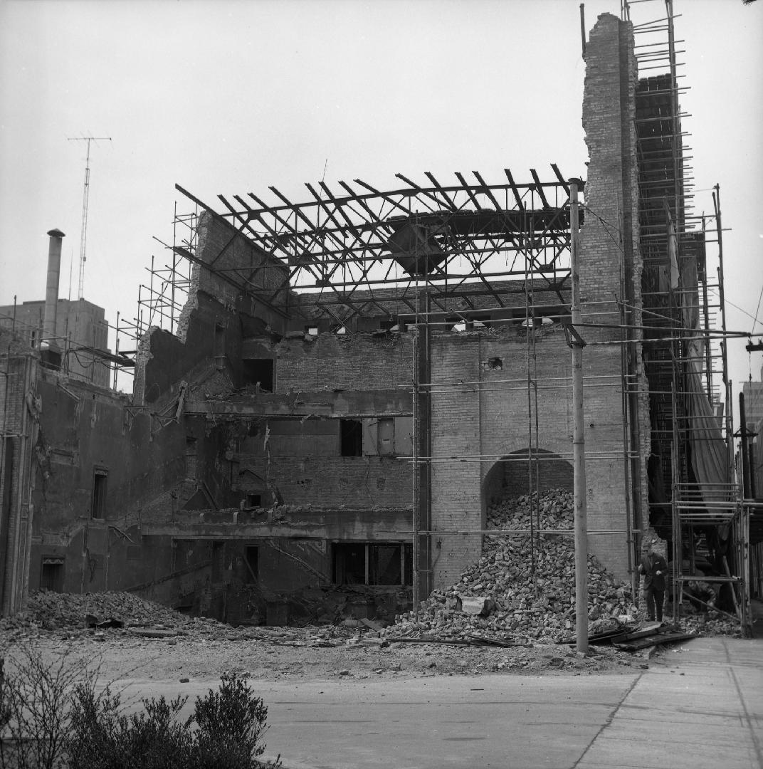 Shea's Theatre, Victoria St., southeast corner Richmond Street East, view from rear, during demolition