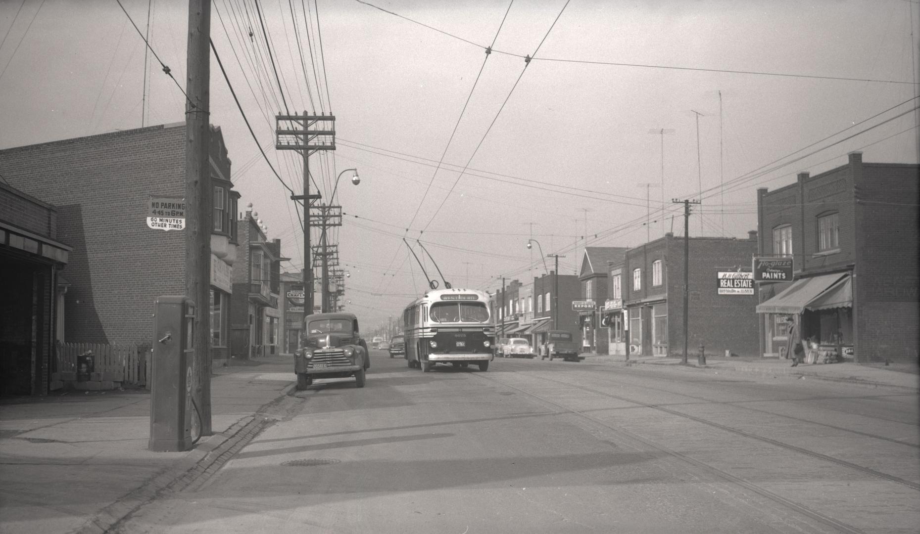 Weston Road., looking northwest from north of Lambton Avenue, Toronto, Ontario