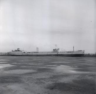 B.A. Peerless, tanker, in Ship Channel turning basin, foot of Carlaw Avenue