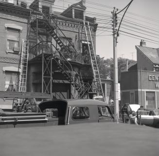 Gerrard Street East, north side, between Church & Mutual Streets, aftermath of fire caused by explosion of motor-car's gas tank while car was being welded