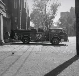 Fire Hall, Toronto, Main St., e. side, s. of Swanwick Ave., showing fire engine, pumper no. 22.