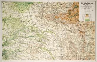 The Daily Telegraph war map no. 14 of the Western Front, Arras to Nancy