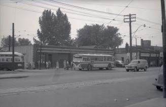 Danforth Bus Lines, garage, Danforth Avenue, south side, between Kelvin & Luttrell Aves