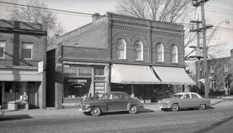 Atkinson, John, shop, Yonge St., southwest corner of Bedford Park Ave. Image shows a general st ...