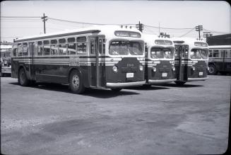 T.T.C., bus #1508, at Sherbourne Garage, looking northeast