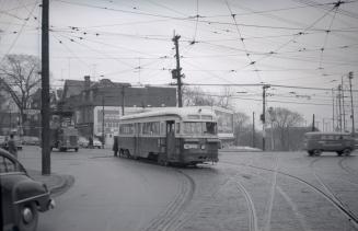 T.T.C., #4049, at Broadview Avenue, looking south across Danforth Avenue