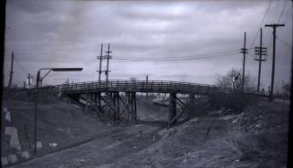 Garrison Road., bridge over C.P.R. tracks, north of Fleet St., looking east