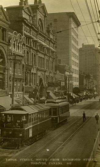 Yonge Street, Toronto Ontario, east side, looking south from Richmond St