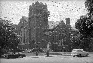 High Park Avenue Methodist (United) Church (opened 1908), High Park Avenue, southwest corner Annette St
