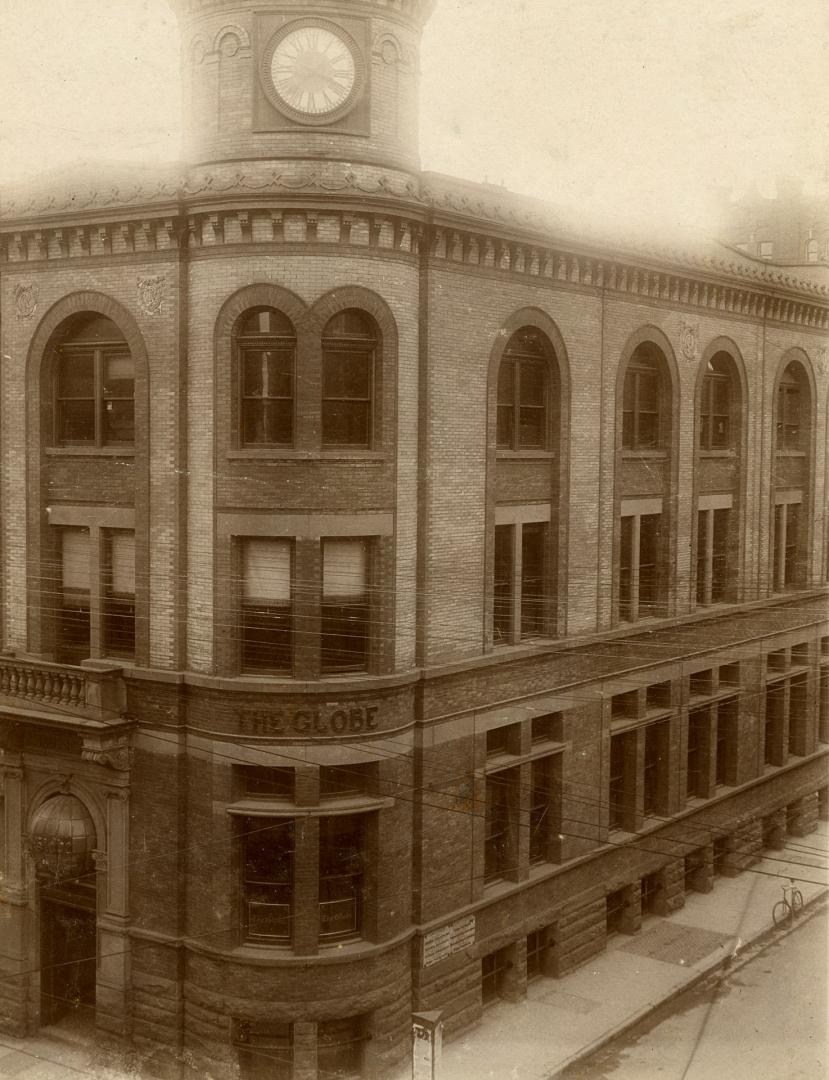 Globe Building (1895-1938), Yonge Street, southwest corner Melinda St