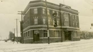 Historic photo from 1914 - Empringham Hotel  facade (1914), Danforth Ave., s.w. corner Dawes Rd. in The Danforth