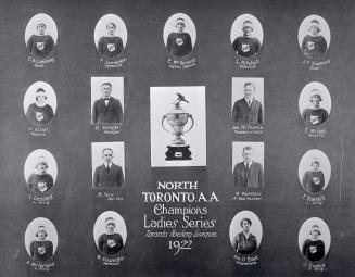 North Toronto Athletic Association. Image shows seven portraits and an image of a cup in the ce ...