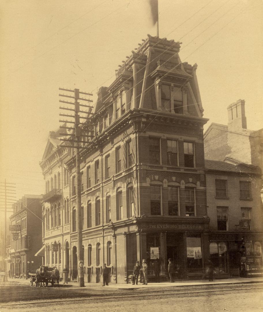 Telegram Building (1879-1900), King Street West, southwest corner Bay St