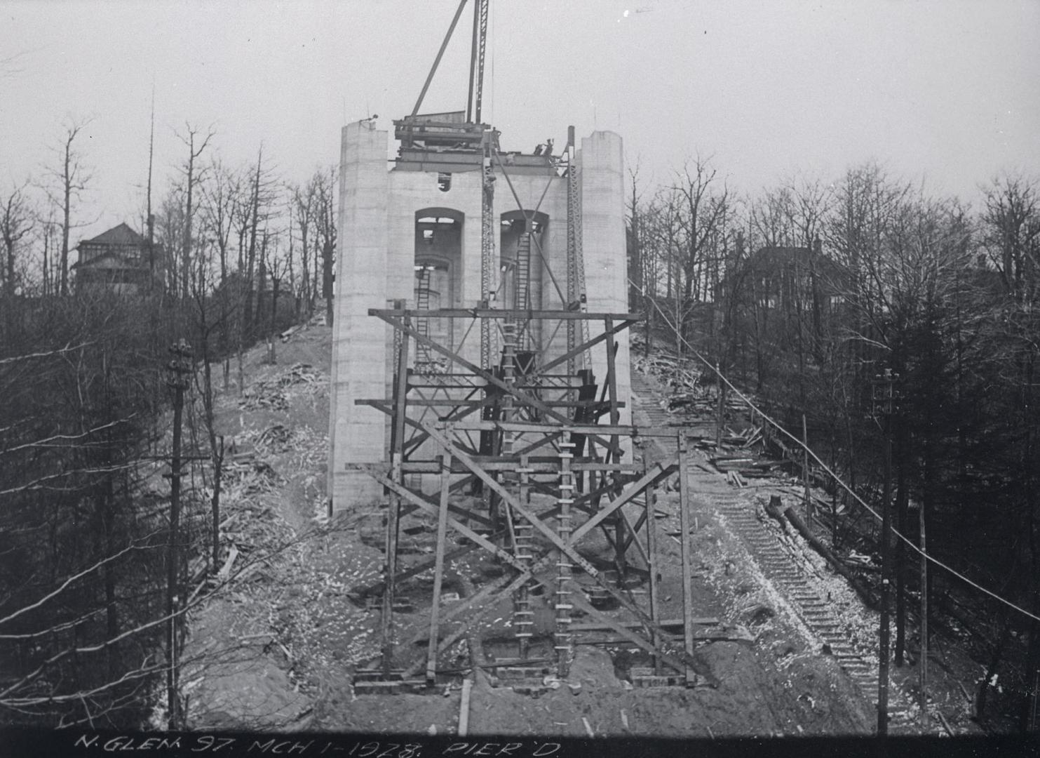 Image shows a bridge under construction.