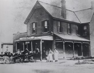 Historic photo from 1900 - J.J. Davis general store - Davisville post office 1894-1913, then The Curiosity Shop - still stands today in Davisville Village
