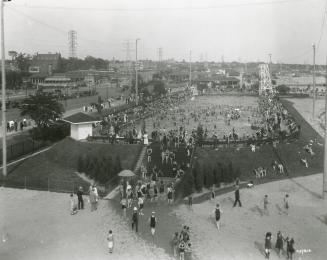 Historic photo from Tuesday, September 1, 1925 - Sunnyside swimming pool, looking east in Sunnyside Park