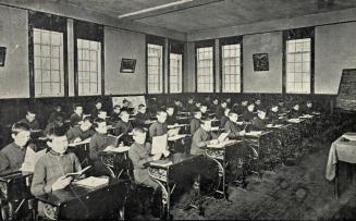 Historic photo from 1898 -  Victoria Industrial School for Boys - school room -  became POW Camp 22 for German prisoners in Mimico