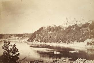 Ottawa Ontario, view showing Parliament Buildings during construction