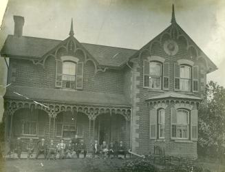 Historic photo from 1905 - Moatfield - David Duncan house - classic Ontario Gothic farmhouse in Don Mills