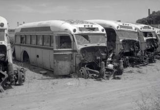 Gray Coach Lines, bus #625 (1st series) at Levy Auto Parts Co