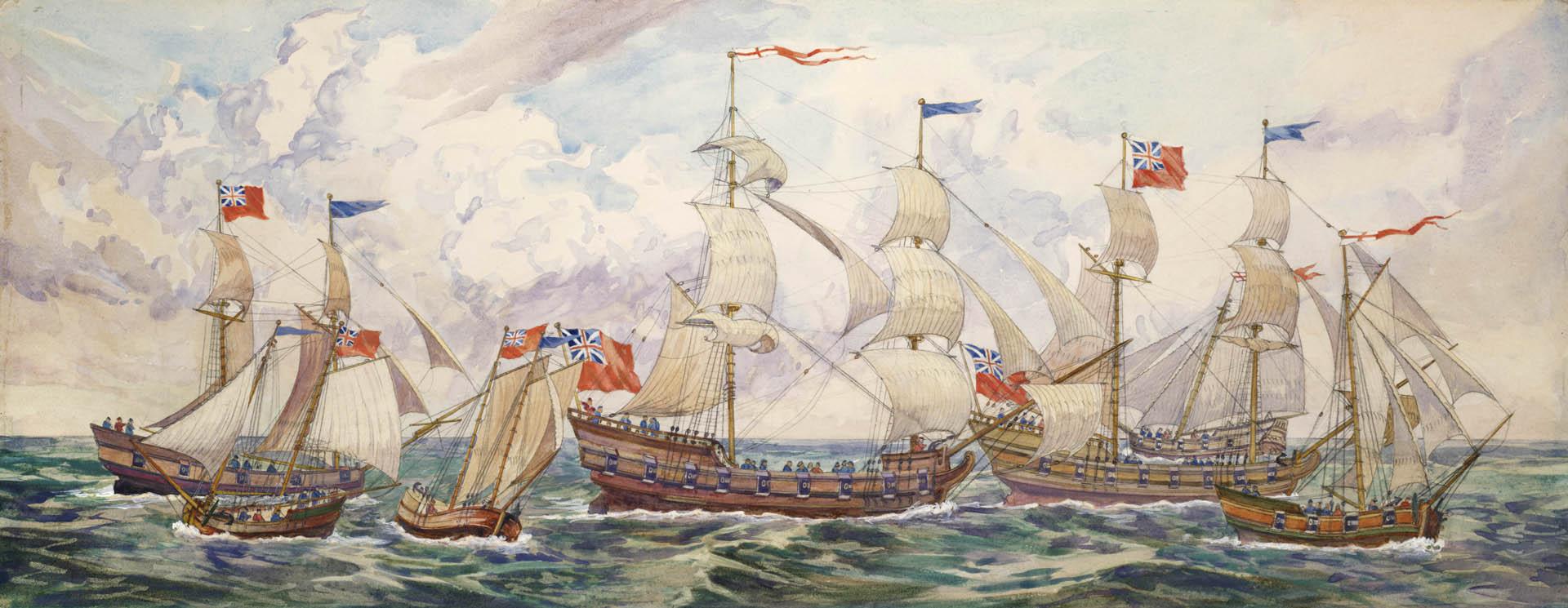 British Fleet on Lake Ontario, 4 October 1757