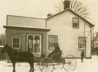 George E. A. Robinson, hardware shop, Weston Road, north east corner. Church St. (behind house). Toronto, Ontario