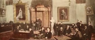City Hall (1844-1899), Interior, council chamber, looking s