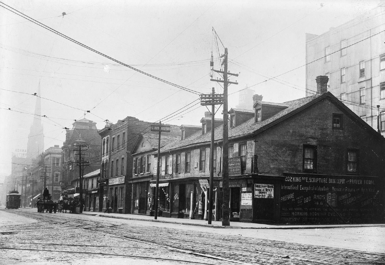 King Street East, E. Of Jarvis St., north side, looking west from Frederick St