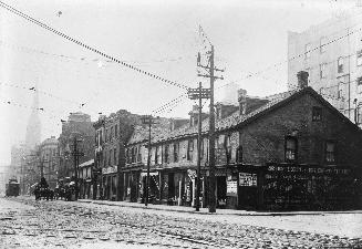 King Street East, E. Of Jarvis St., north side, looking west from Frederick St