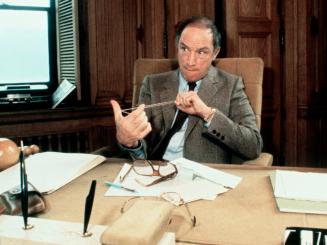 Pierre Trudeau with elastic band(