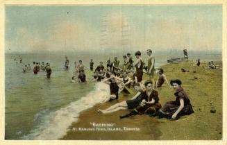 ''Bathing'' At Hanlous [Hanlan's] Point, Island, Toronto