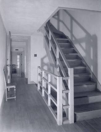 Image shows an interior staircase.