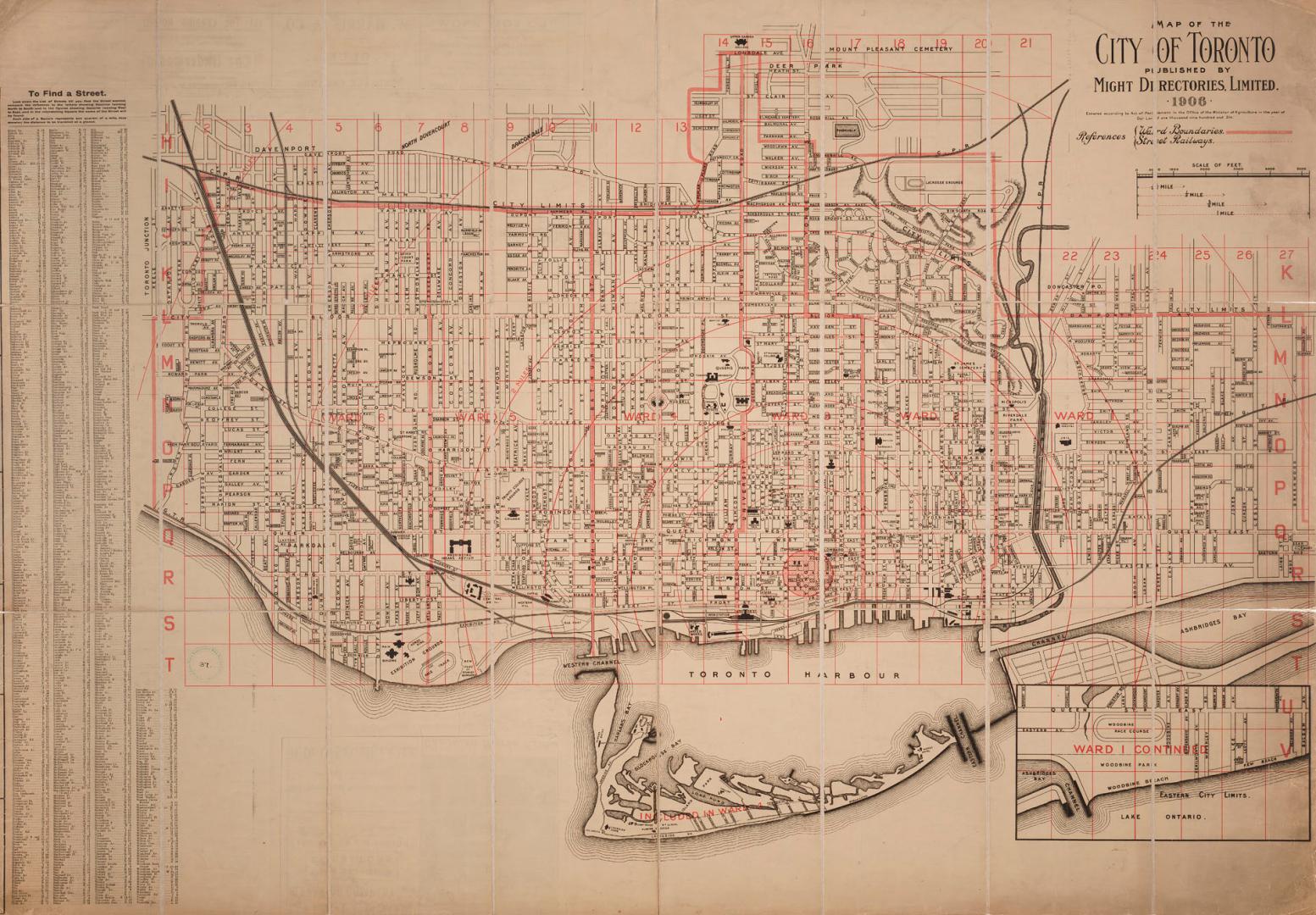 Map of the city of Toronto