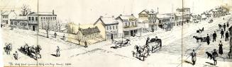 King Street West, 1850, north side, looking north east from north east corner Bay St