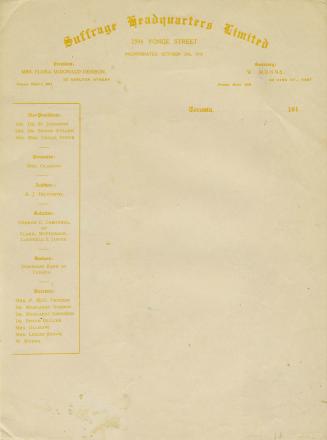 Suffrage Headquarters Limited