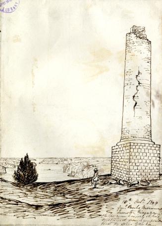 General Brock's Monument after the Gun Powder Blast, Queenston, Ontario