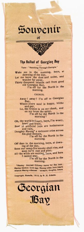 Souvenir of the Ballad of Georgian Bay