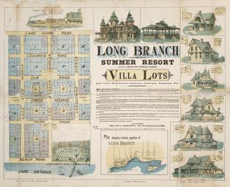 Historic photo from 1887 - Map of Long Branch Summer Resort with designs for villa residences and  summer cottages in Long Branch