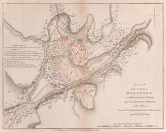 Plan of the Action at Huberton under Brigadier Genl Frazer, supported by Major General Reidesel, on 7th July 1777