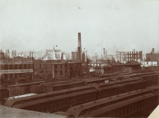 Fire (1904), aftermath of fire, looking north east from York St