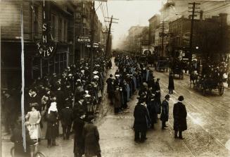 Mowat, Sir Oliver, Funeral Procession on King Street West, looking east from Simcoe St