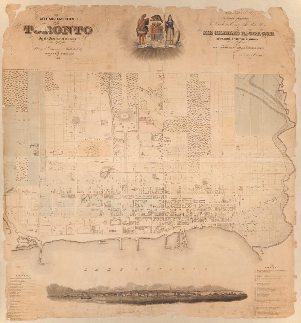 Topographical plan of the city and liberties of Toronto in the province of Canada