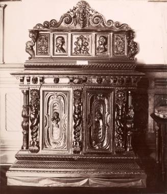 Canadian Historical Exhibition, 1899, Victoria College, sideboard belonging to family of Amerigo Vespucci